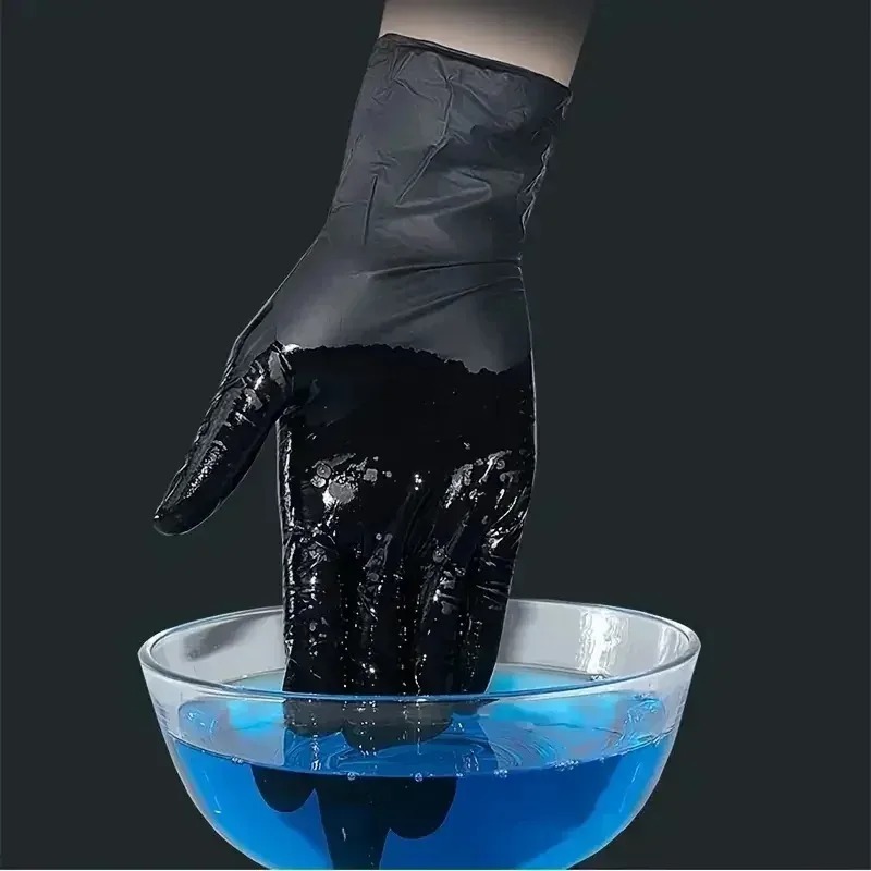 Zwarte wegwerphandschoenen uni - Latex Disposable Glove recensie en prijs