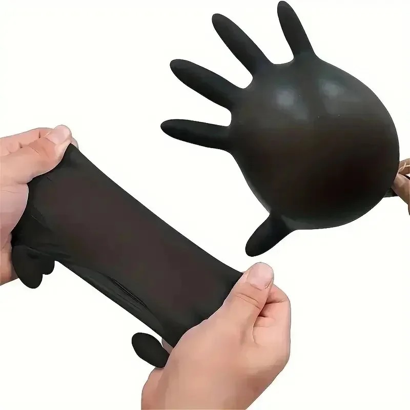 Zwarte wegwerphandschoenen uni - Latex Disposable Glove recensie en prijs