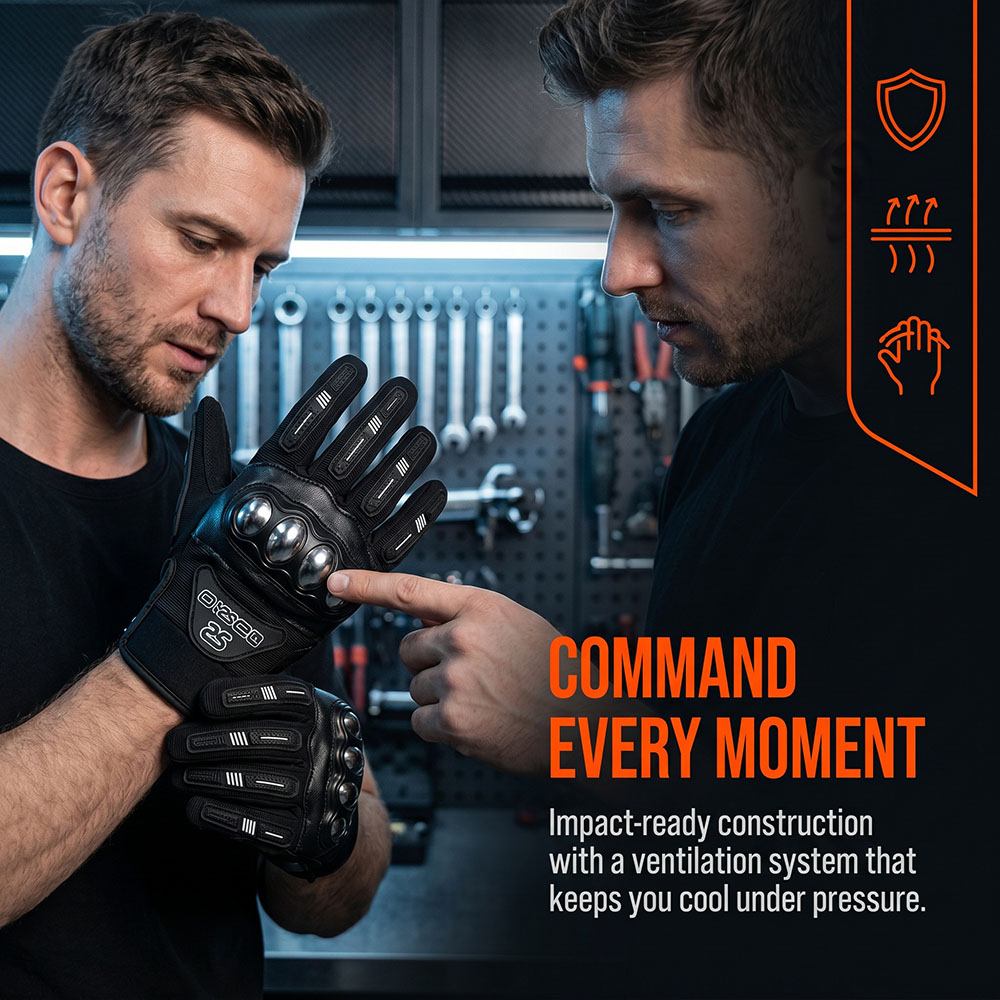 Ademende MX motorhandschoenen  - Motorcycle Glove Knuckle recensie en prijs
