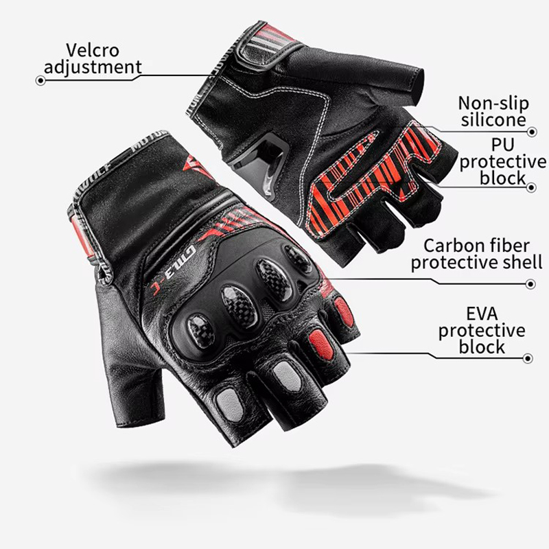 Halfvinger motorhandschoenen H - Motorcycle Glove Knuckle recensie en prijs